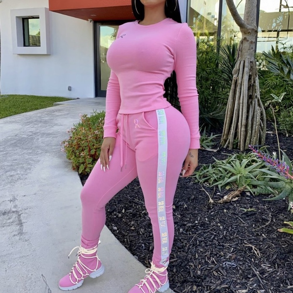 Pink Spectrum Set Crewneck Sweatsuit Jogger